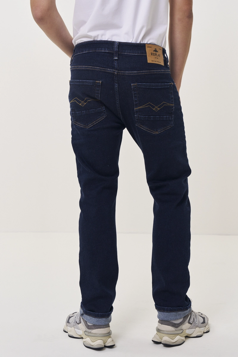 Calça Jeans Masculina Aideen Straight Comfort Índigo Lcecci