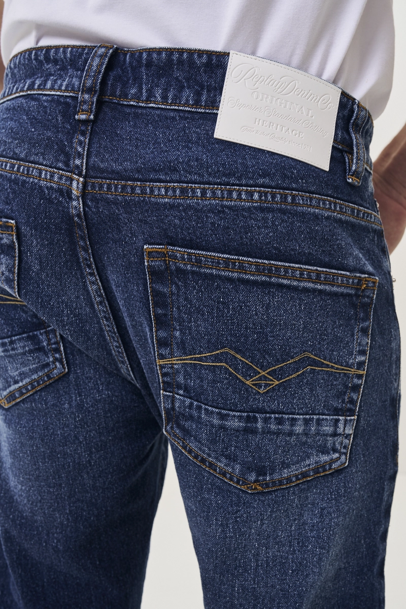 Calça Jeans Masculina Aideen Straight Comfort Índigo Lcecci
