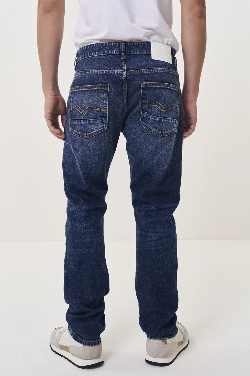 Calça Jeans Masculina Aideen Straight Comfort Índigo Lcecci