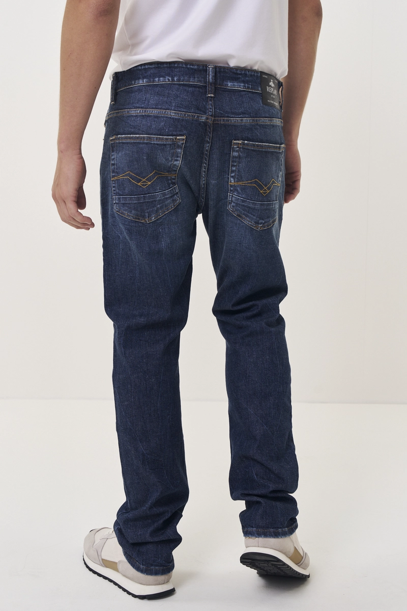 Calça Jeans Masculina Aideen Straight Comfort Índigo Lcecci