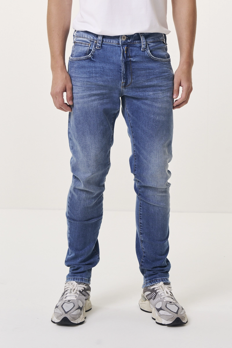 Calça Jeans Masculina Neaal Skinny Lavagem Escura Índigo Replay