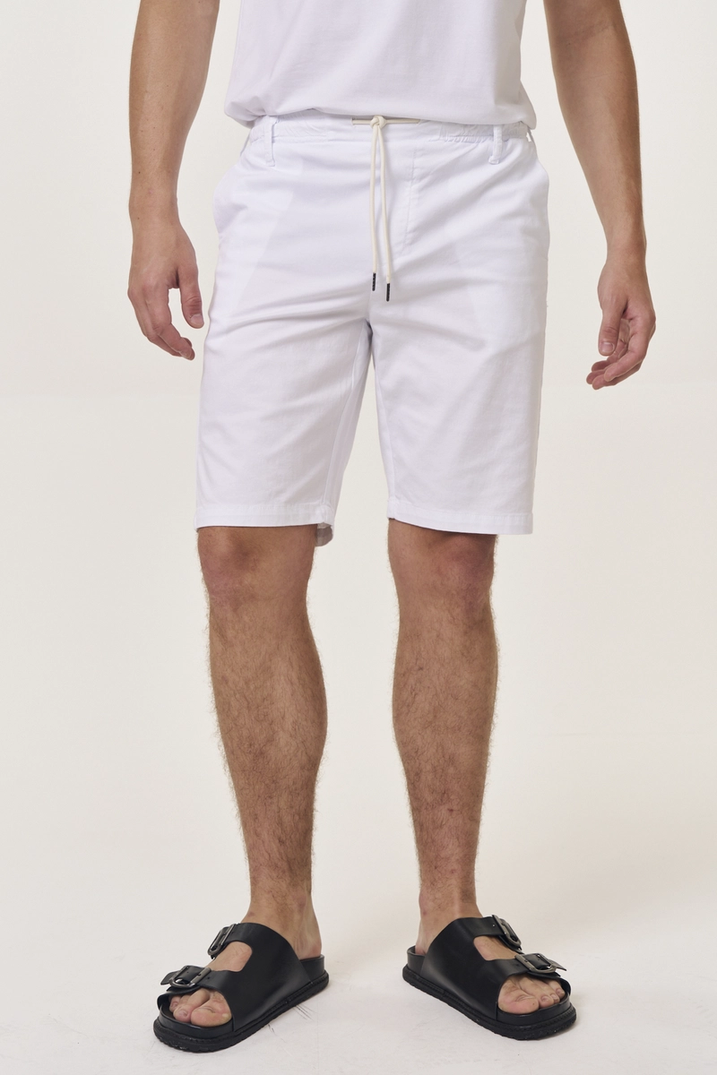 Bermuda Sarja Masculina Chino Branco Replay