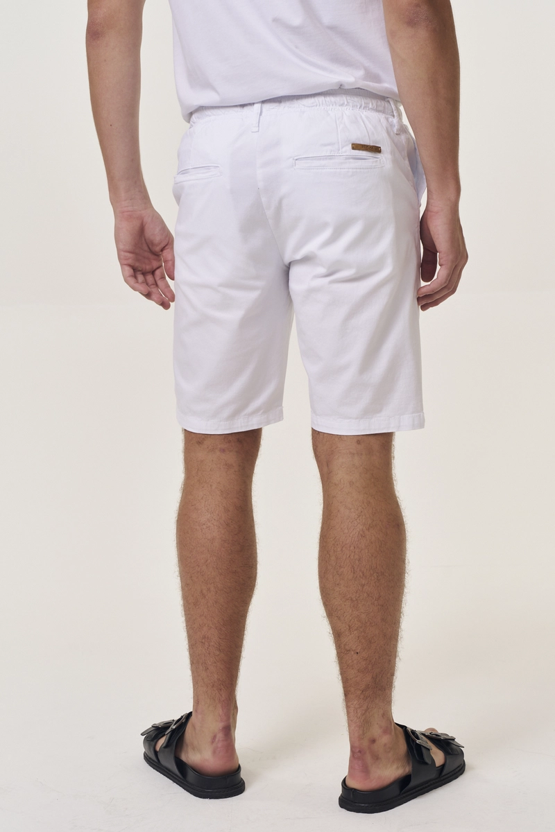 Bermuda Sarja Masculina Chino Branco Lcecci