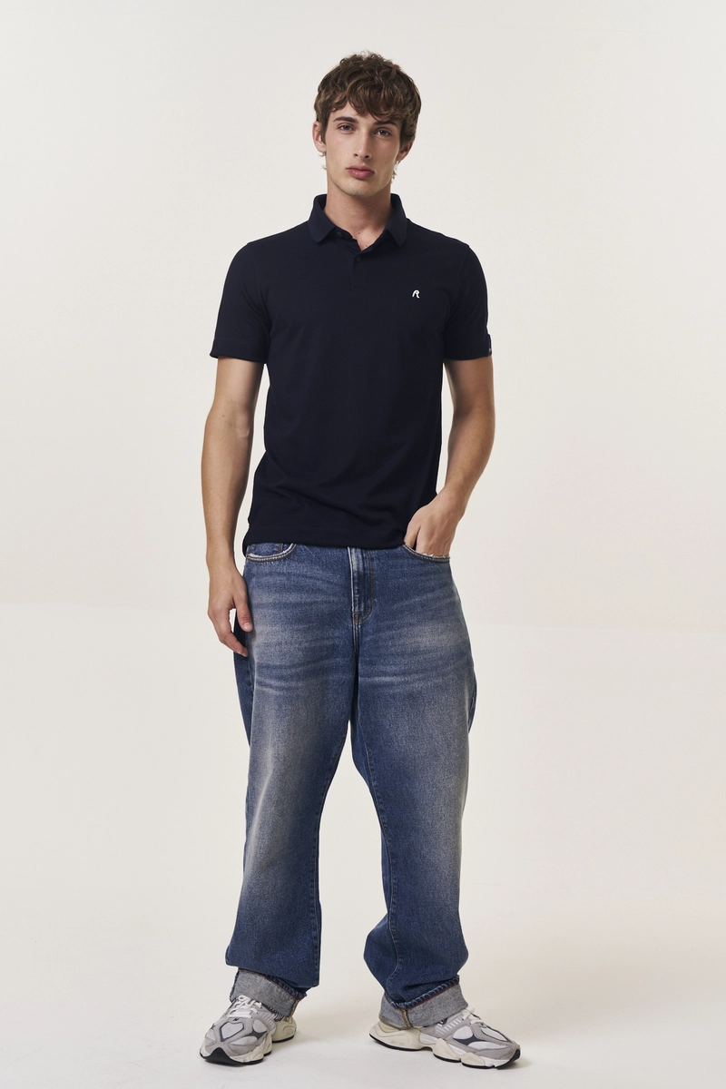 Polo Masculina Regular Azul Caelum Lcecci