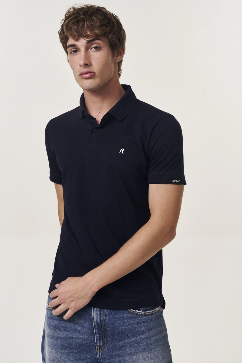 Polo Masculina Regular Azul Caelum Lcecci
