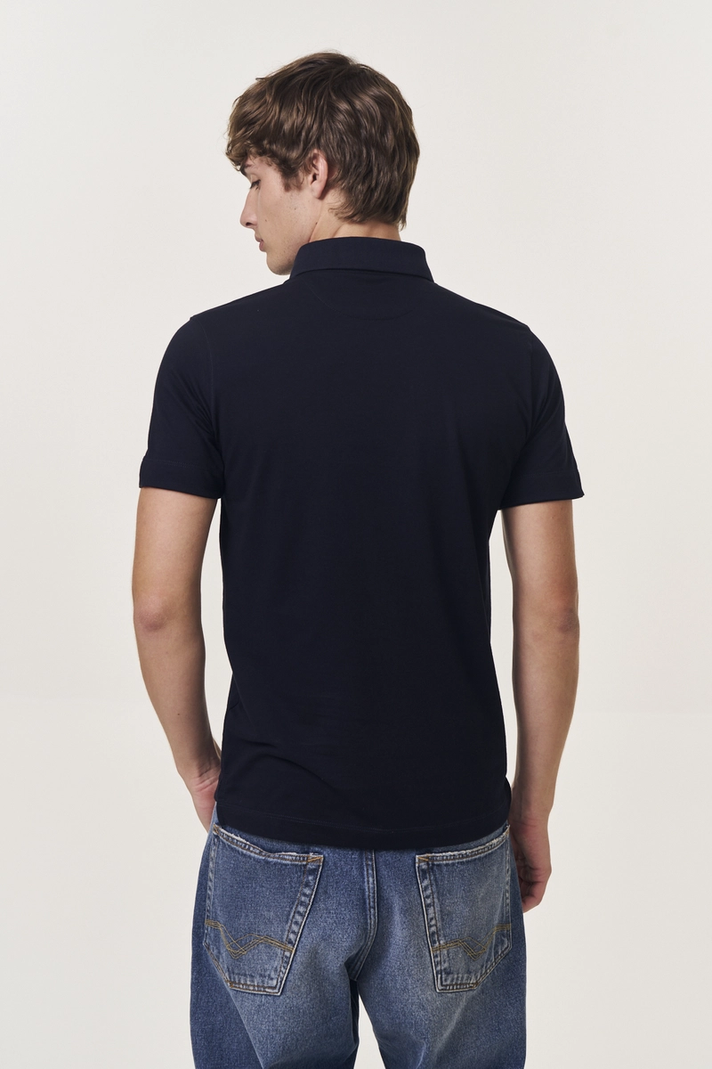 Polo Masculina Regular Azul Caelum Lcecci