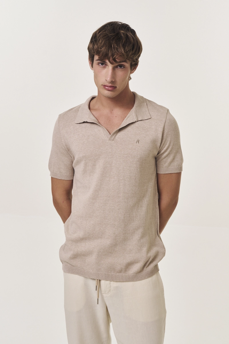 Polo Tricô Masculina Regular Off Shell Replay