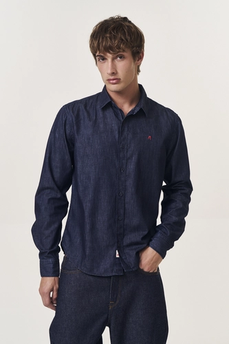 Camisa Jeans Masculina Regular