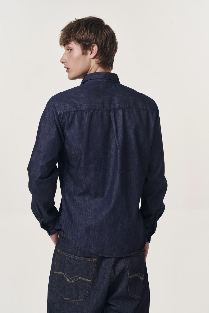 Camisa Jeans Masculina Regular Índigo Replay