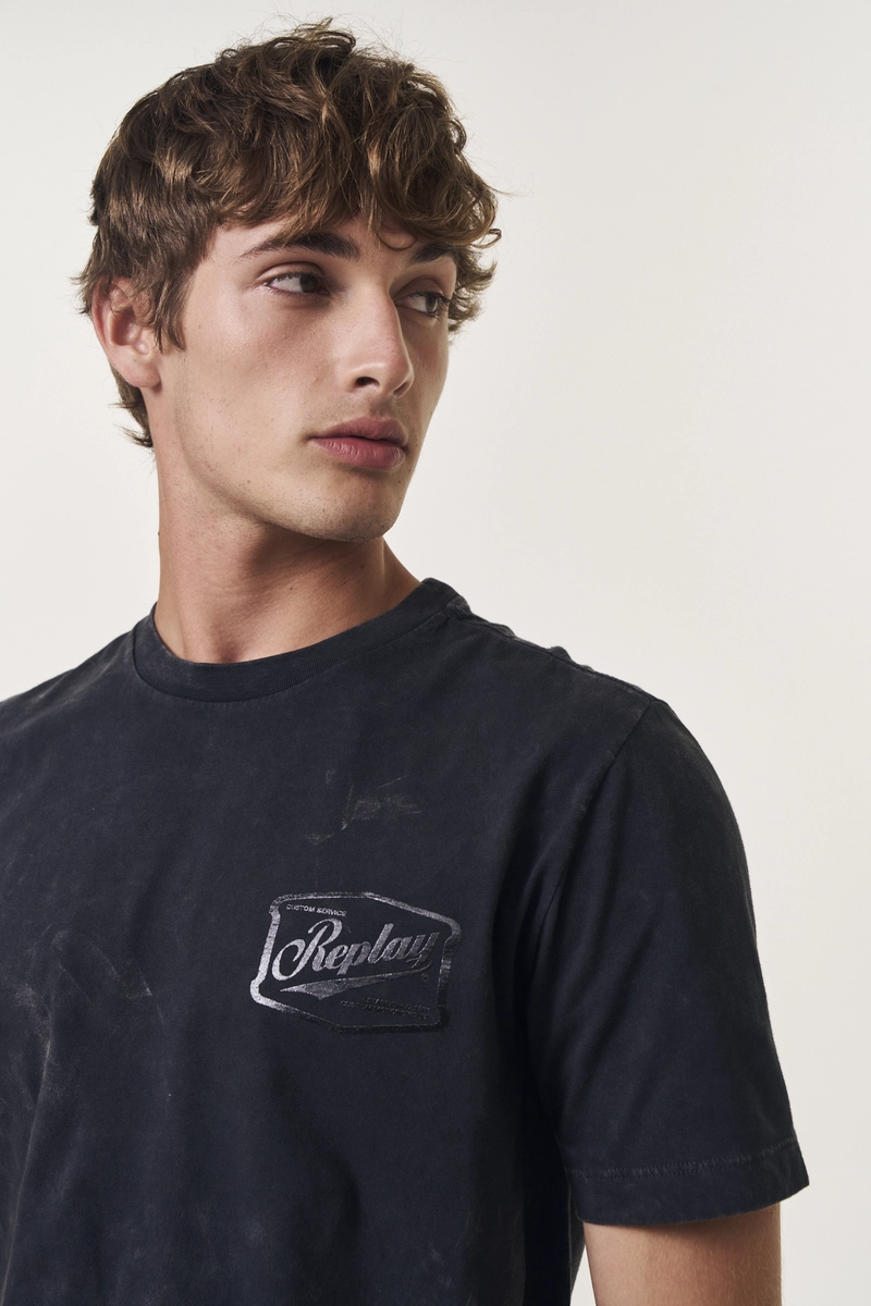 Camiseta Masculina Regular Preto Replay