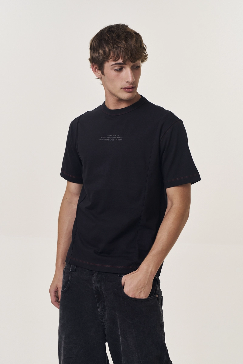 Camiseta Masculina Relaxad Preto Replay