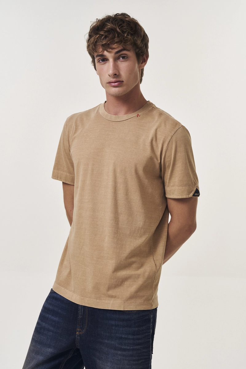Camiseta Masculina Regular Estonada Marrom Lcecci
