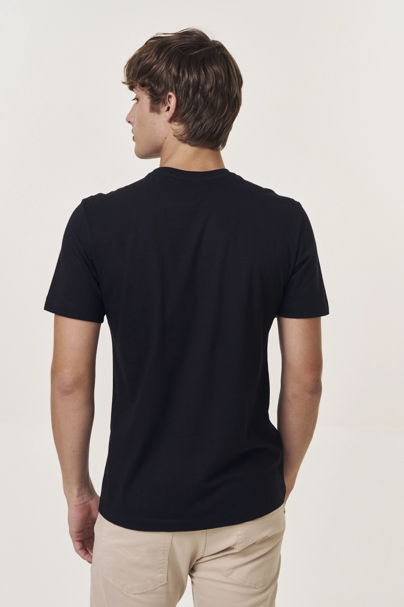 Camiseta Masculina Regular Estampada Preto Lcecci