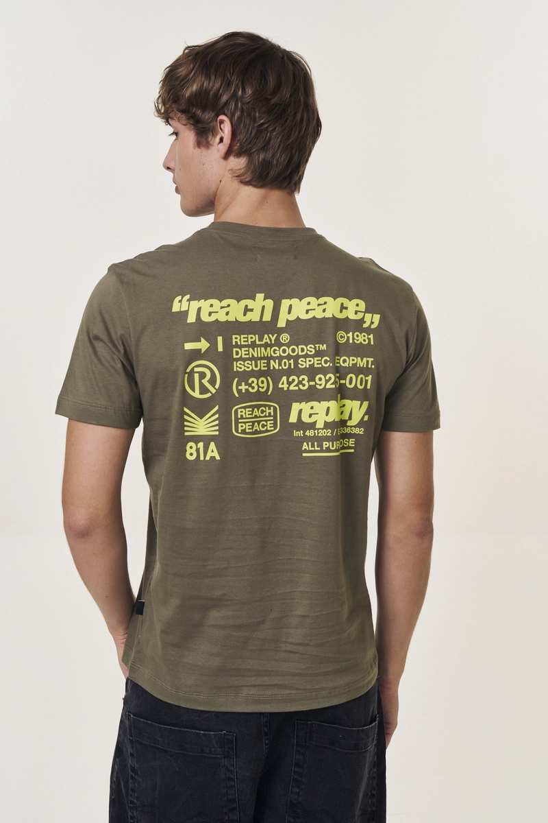 Camiseta Masculina Regular Com Estampada Verde Dragon Lcecci