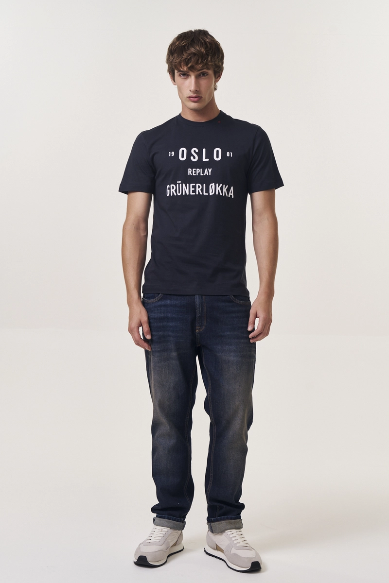Camiseta Masculina Regular Oslo Azul Caelum Lcecci