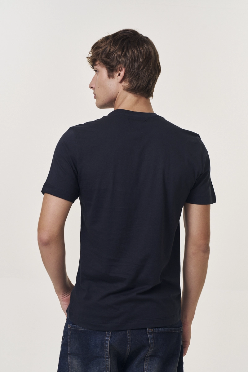 Camiseta Masculina Regular Oslo Azul Caelum Lcecci