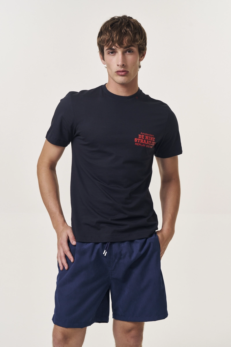 Camiseta Masculina Regular Amsterdam Azul Caelum Replay