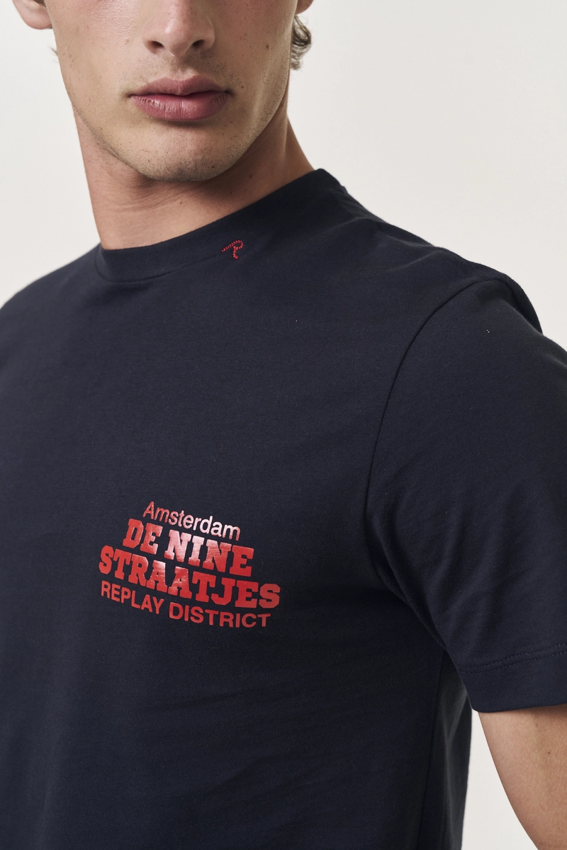 Camiseta Masculina Regular Amsterdam Azul Caelum Replay