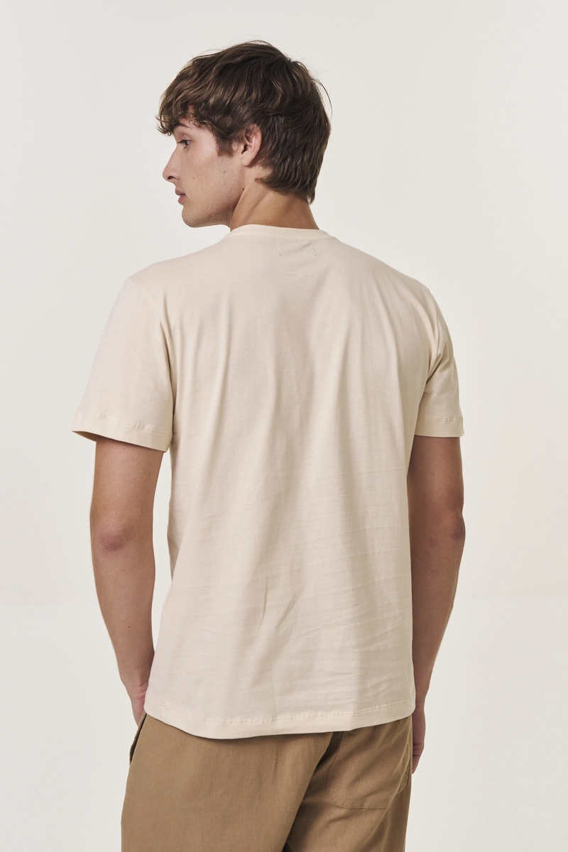 Camiseta Masculina Regular Copenhagen Bege Replay