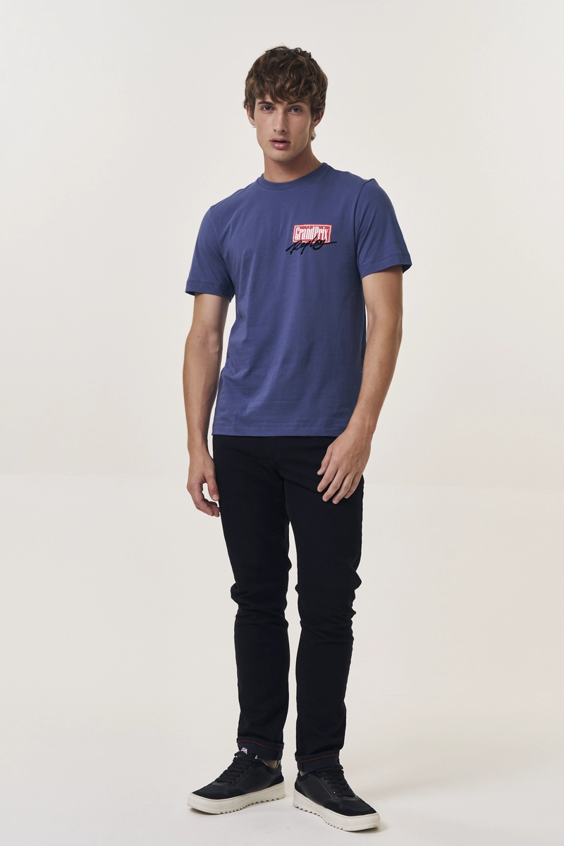 Camiseta Masculina Regular Azul Lcecci