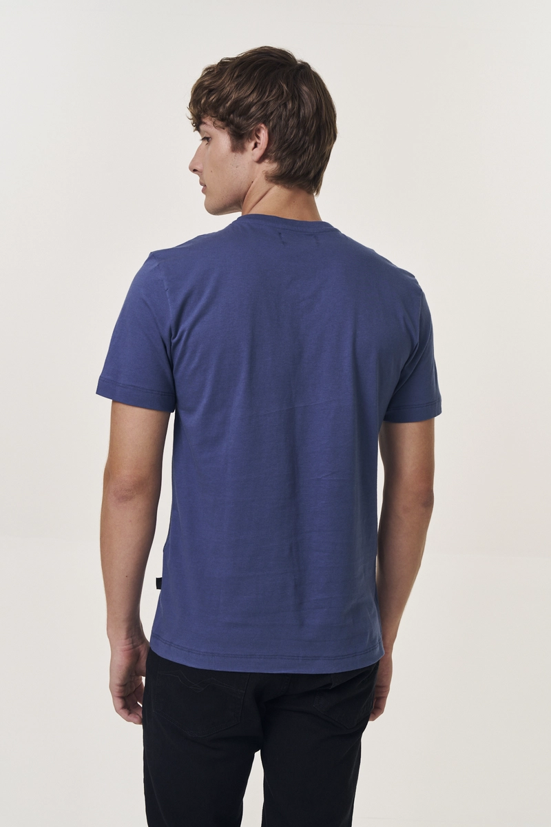 Camiseta Masculina Regular Azul Lcecci