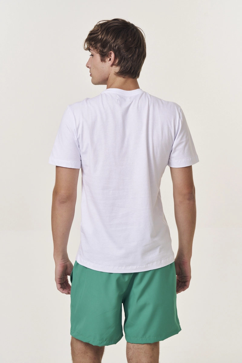 Camiseta Masculina Regular Berlim Branco Lcecci