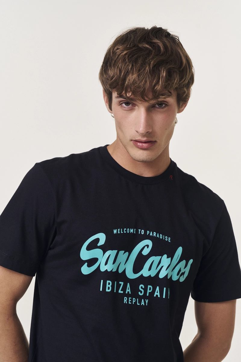 Camiseta Masculina Regular San Carlos Preto Replay