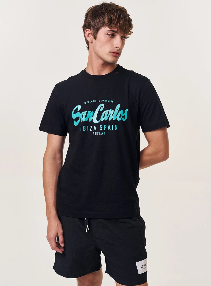Camiseta Masculina Regular San Carlos Preto Lcecci