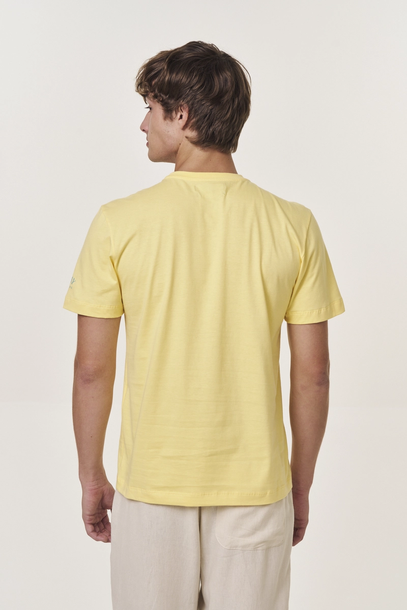 Camiseta Masculina Regular Amarelo Lcecci
