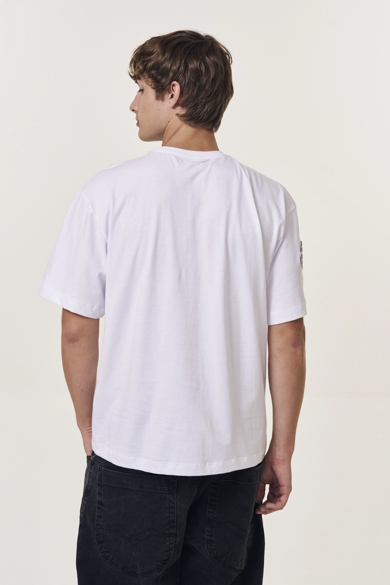 Camiseta Masculina Over Branco Lcecci