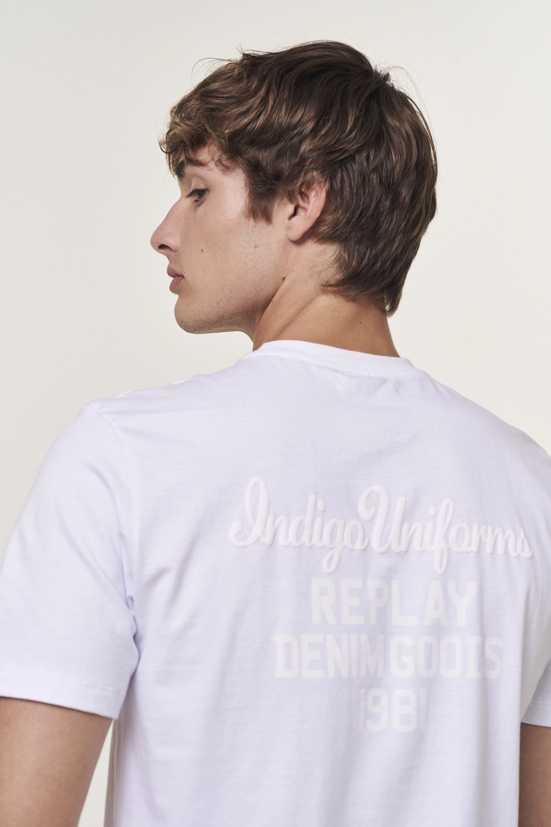 Camiseta Masculina Regular Bordada Branco Lcecci