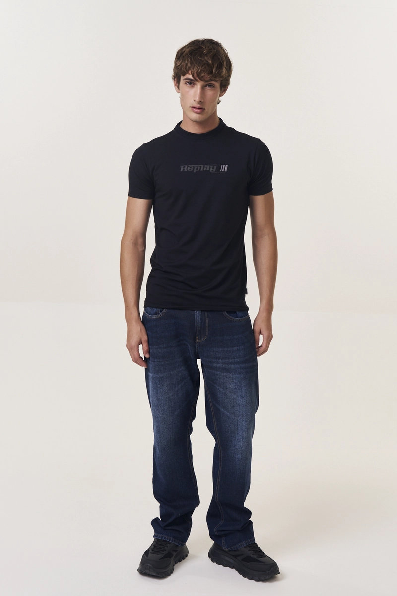 Camiseta Masculina Regular Slim Preto Lcecci
