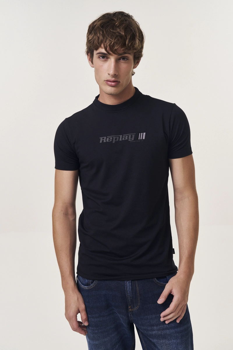 Camiseta Masculina Regular Slim Preto Lcecci
