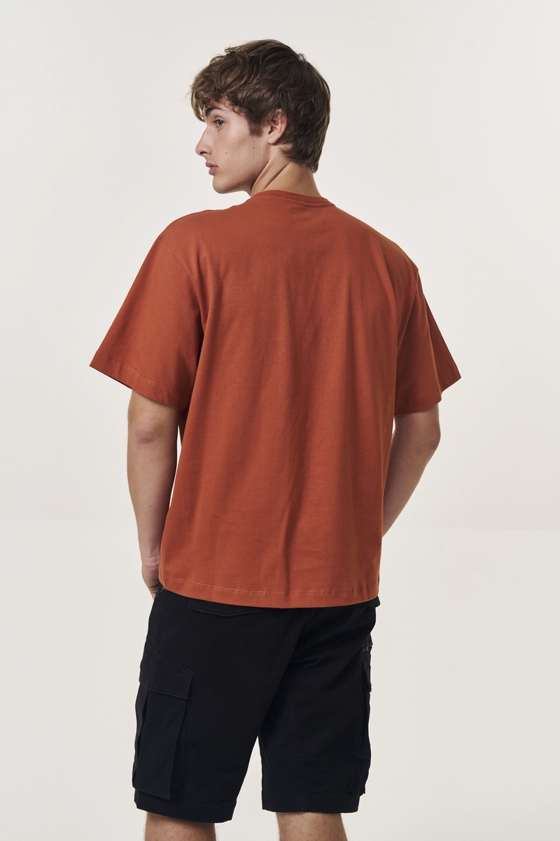 Camiseta Masculina Over Marrom Replay