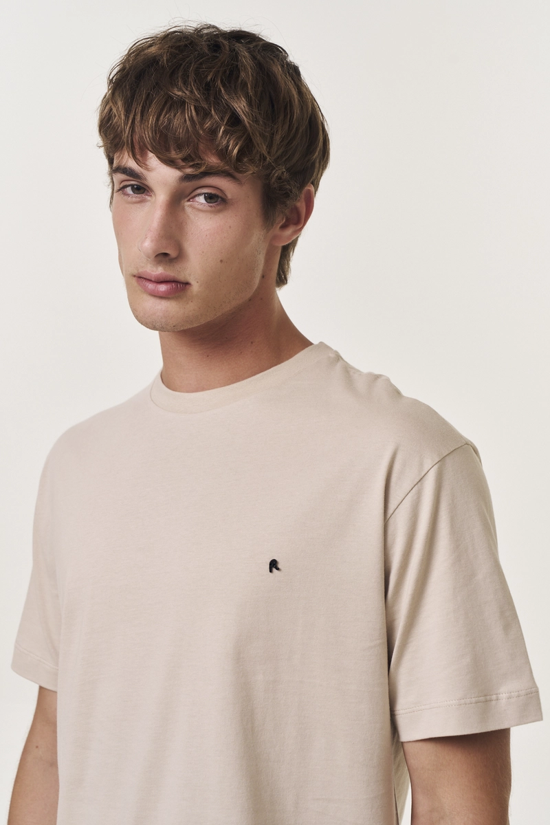 Camiseta Masculina Relaxed Bege Lcecci