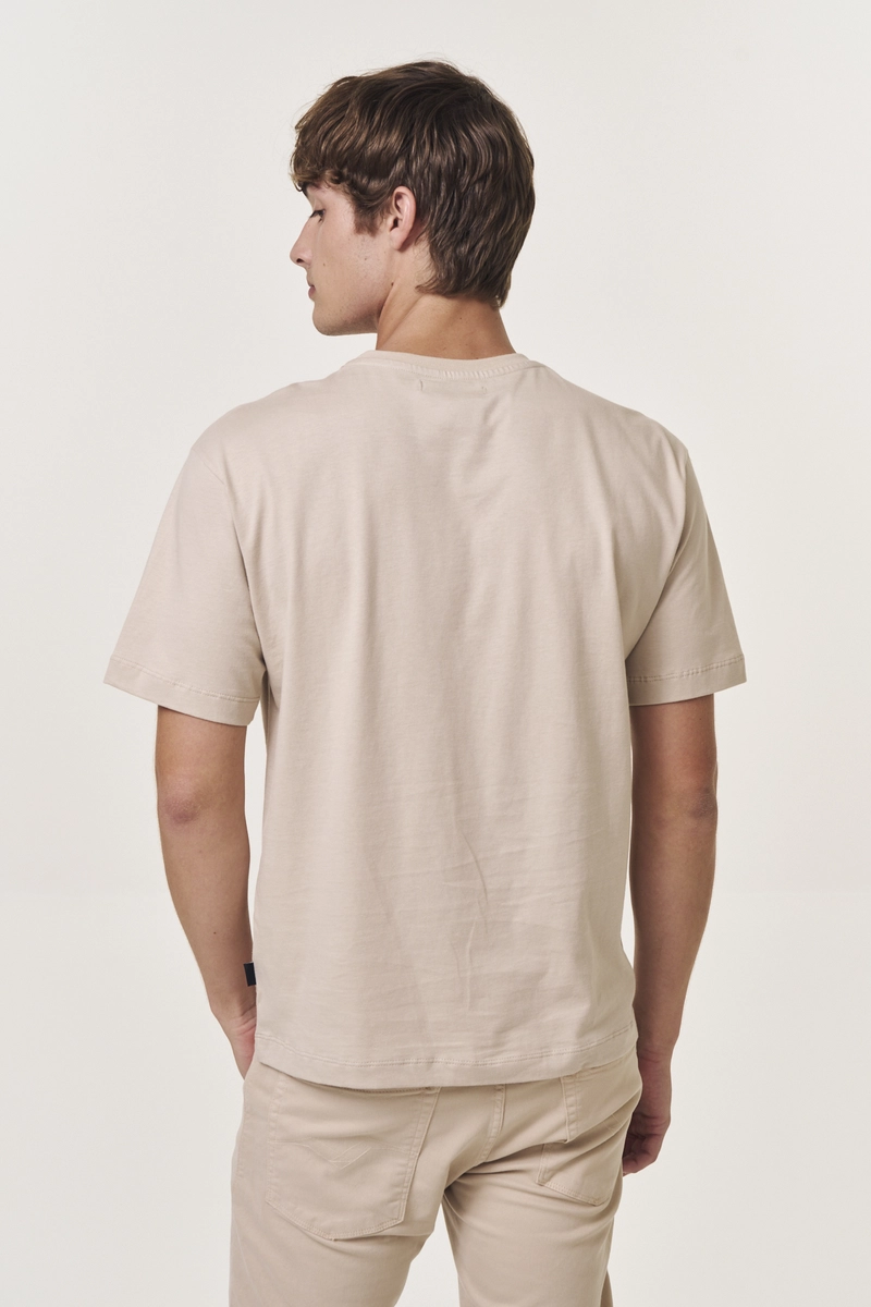 Camiseta Masculina Relaxed Bege Replay