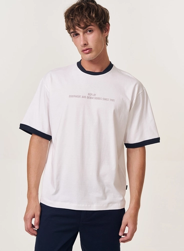 Camiseta Masculina Over Com Contraste