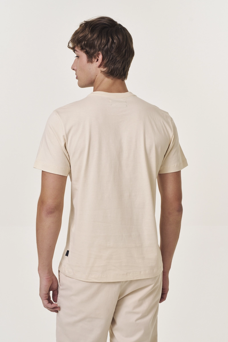 Camiseta Masculina Regular Bege Lcecci