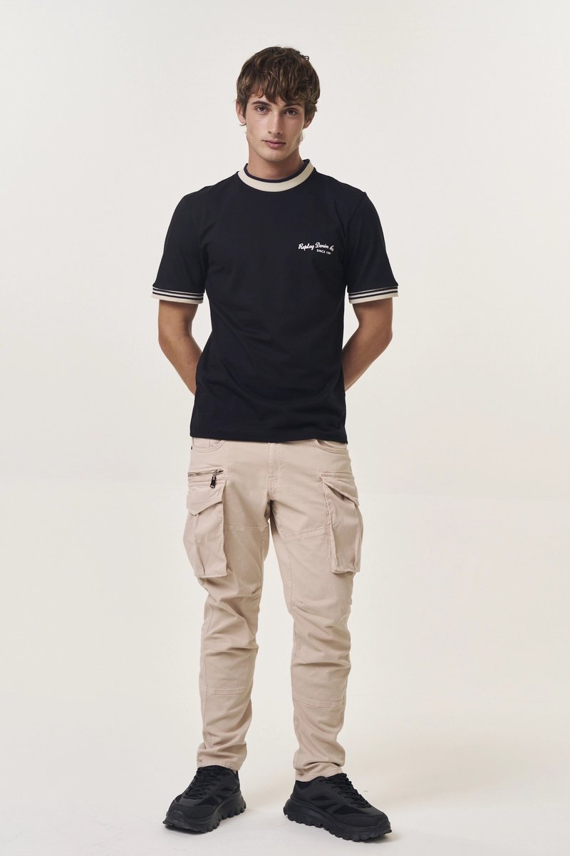 Camiseta Masculina Regular Detalhe Costas Preto Lcecci