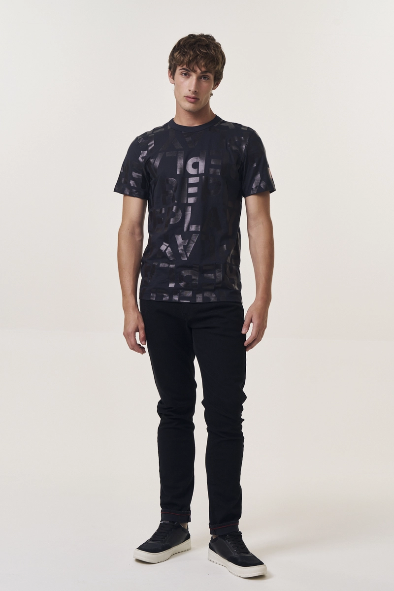 Camiseta Masculina Regular Estampada Azul Caelum Lcecci