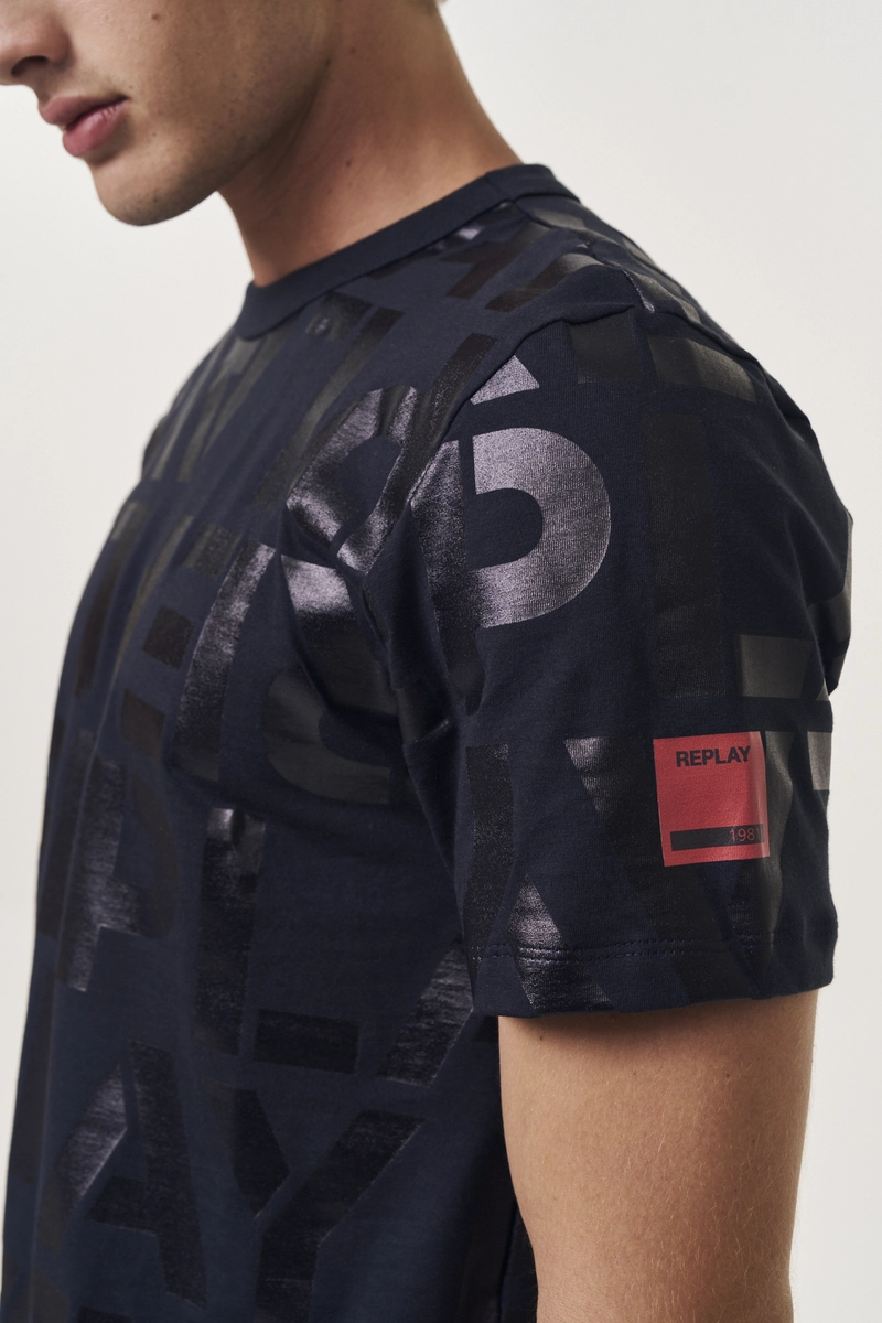 Camiseta Masculina Regular Estampada Azul Caelum Lcecci