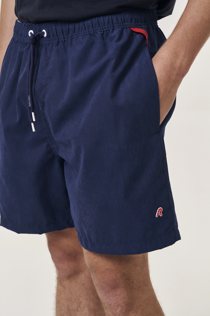 Beachshort Cós Com Elástico Azul Caelum Lcecci