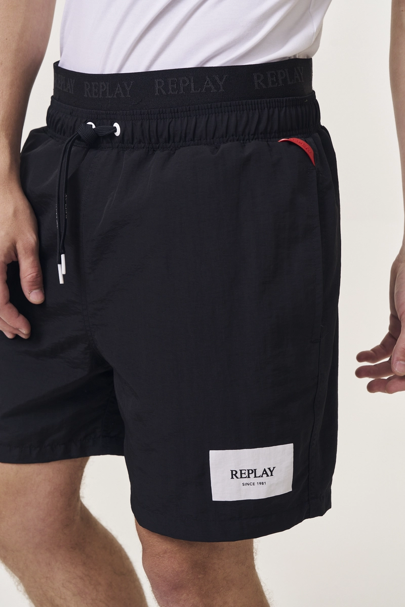 Beachshort Cós Duplo Preto Lcecci