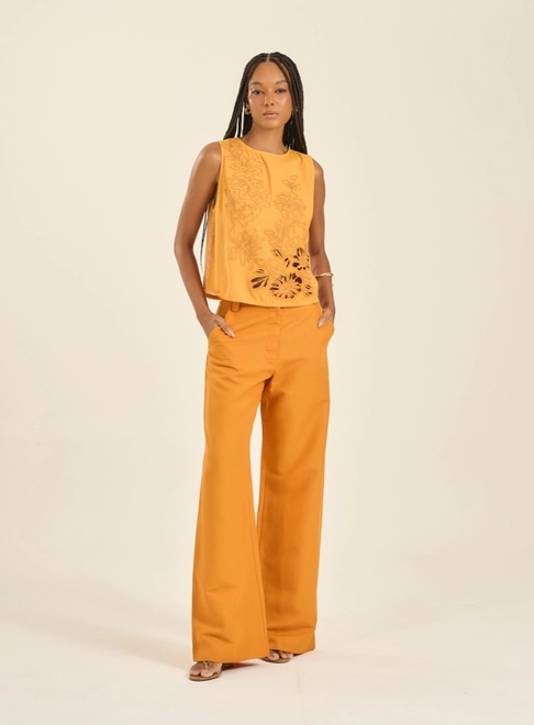 Calça Feminina Pantalona Basic Comfort