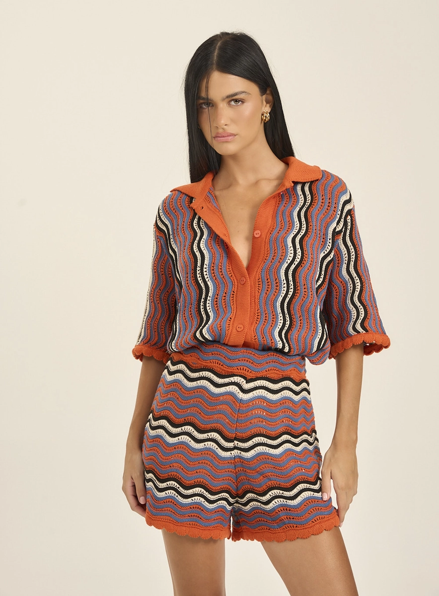Short Feminino Emtricô Estampado Estampados Souisy