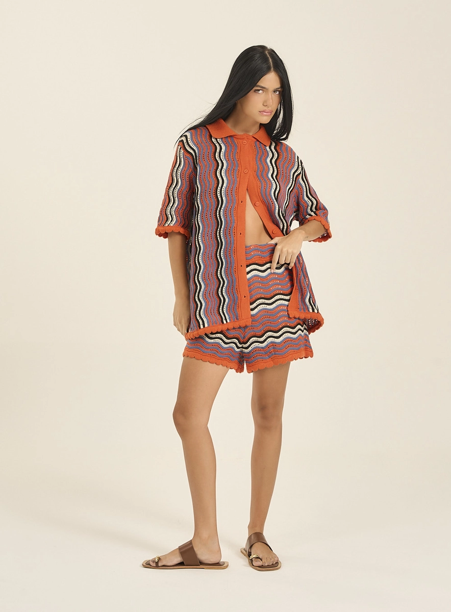 Short Feminino Emtricô Estampado Estampados Souisy