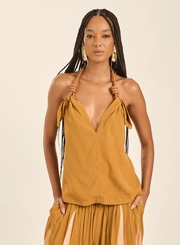 Blusa Decote V Com Costas Abertas
