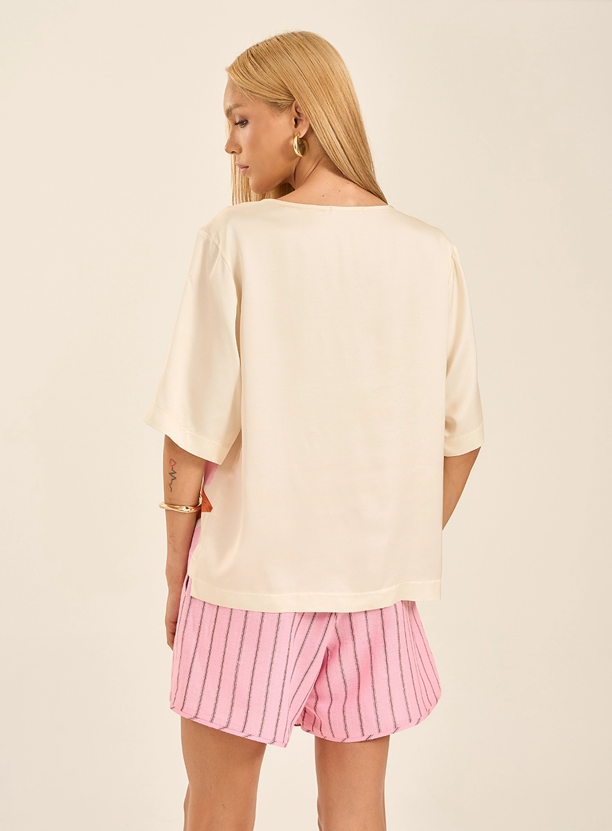 Blusa Ampla Com Estampa Estampados Souisy