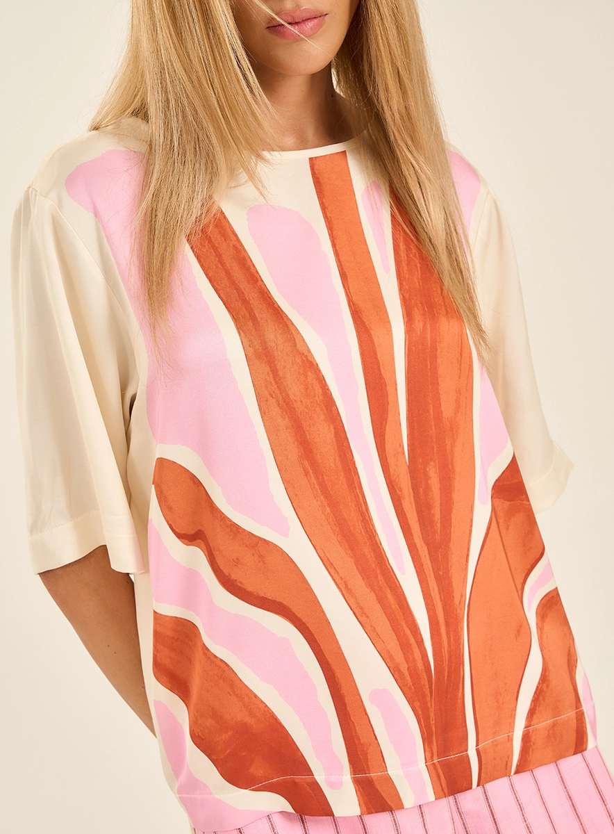 Blusa Ampla Com Estampa Estampados Souisy