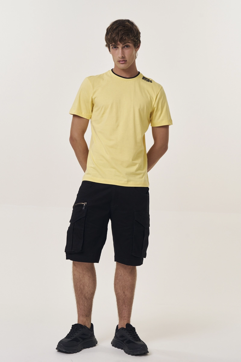 Camiseta Masculina Regular Amarelo Lcecci